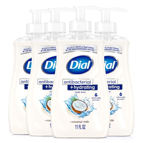Dial Antibacterial Hydrating Coconut Milk Hand Soap 11oz - Pack of 4