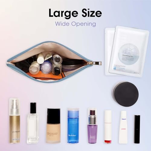 Wandering Nature Vegan Leather Makeup Bag Set - 2 Sizes, 2 Pack