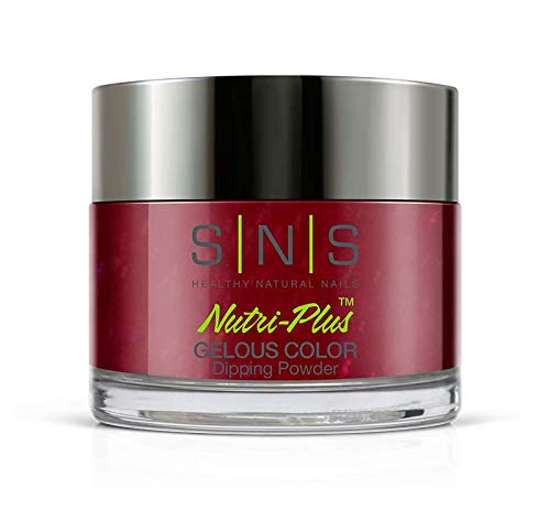 SNS Nail Dip Powder, Gelous Color Dipping Powder - Big Red Bow (Red/Wine, Maroon Burgundy, Cream) - Long-Lasting Dip Nail Color Lasts up to 14 days - Low-Odor & No UV Lamp Required - 1 oz