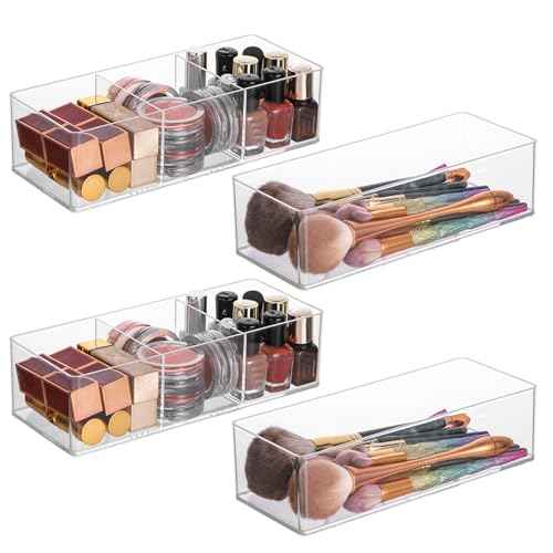 Acrylic Organizer 2 pieces Makeup Organizer Countertop For Drawers Organizer Storage Bathroom Organizers And Storage Is A Good Choice For Desktop Finishing (2)