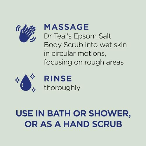Dr Teal's Epsom Salt Body Scrub, Eucalyptus & Spearmint, 16 oz (Pack of 3)