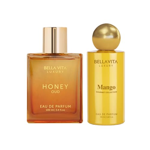 Bella Vita Luxury Honey Oud & Mango Eau de Parfum Gift Set – Unisex, Long Lasting