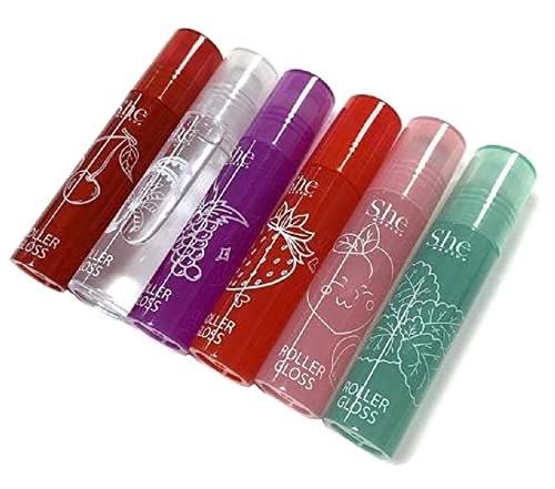 Fruity-Pop Roller Gloss Set | 6 Flavors Lip Gloss, 0.22oz