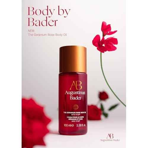 Augustinus Bader The Geranium Rose Body Oil ? Luxury Aromatic Hydrating Body Oil ? Nourishes, Softens & Restores Skin for a Smooth, Glowing Finish ? Fragrance-Free, Vegan ? 200 ml / 6.7 fl oz