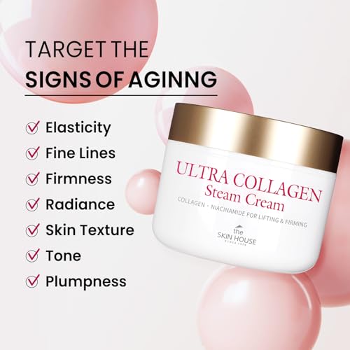 The Skin House Ultra Collagen Steam Cream ? Firming Collagen & Retinol Moisturizer with Niacinamide | Deep Hydration & Wrinkle Care | Korean Skincare Cream for Smooth, Radiant Skin | 50ml / 1.69 fl oz