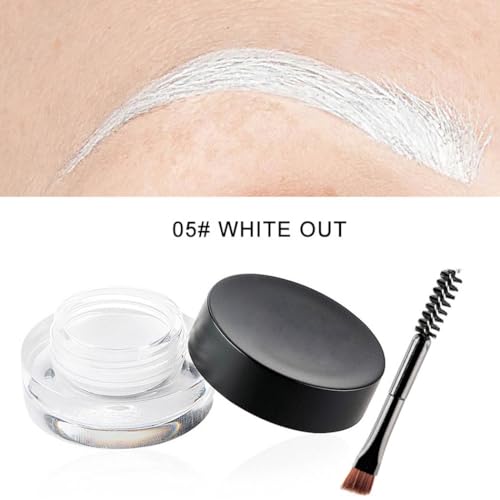 Kilshye Eyebrow Cream Waterproof Eye Brow Matte Eyebrows Pomade Gel Long Lasting Eyeliner Sweatproof Eye Makeup Gift Party for Women and Girls Pack of 1 (White 5)