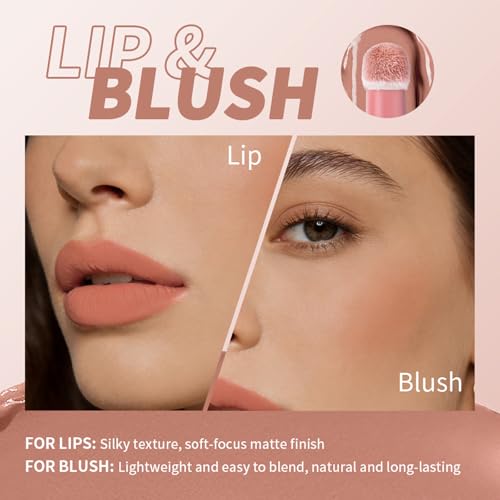 Matte Lip & Cheek Tint Stick - Transfer Proof, Long Lasting