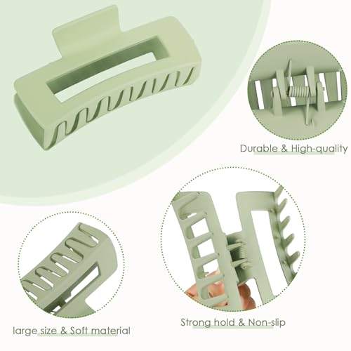 4.1 Inch Large Hair Claw Clips for Thick Hair, 8 Pack