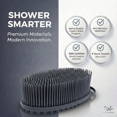 Avilana Premium Silicone Body Scrubber – Dual-Sided Bath Brush