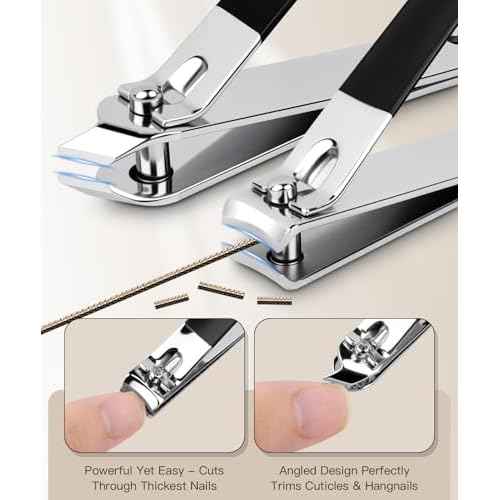 Toenail Clippers for Thick Nails - Ingrown Toenail Removal Kit - 12Pcs Podiatrist Grade Toe Nail Clippers for Seniors Men Women - Professional Home Pedicure Tools for Feet