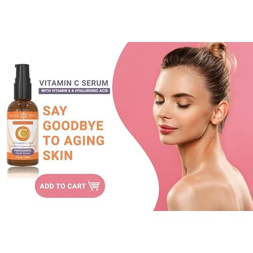 Vitamin C Serum for Face - Face Serum Vitamin C and Hyaluronic Acid, Anti Aging serum, Brightening Serum, Brightening Face Serum with Vitamin C Oil, Facial Serum for Collagen Production & Reduced Acne