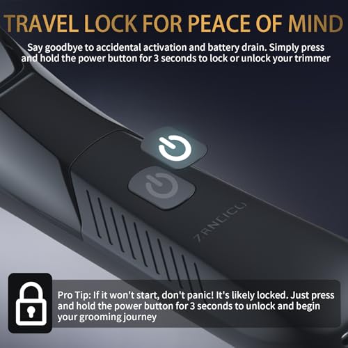 ZENLICO Body Hair Trimmer for Men - Ceramic Blade with USB-C Charging