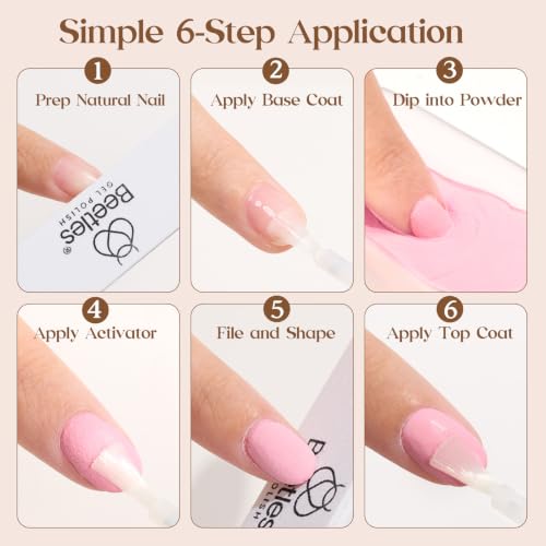 Beetles 2-in-1 Dip Powder Liquid Set - Base & Top Coat with Activator