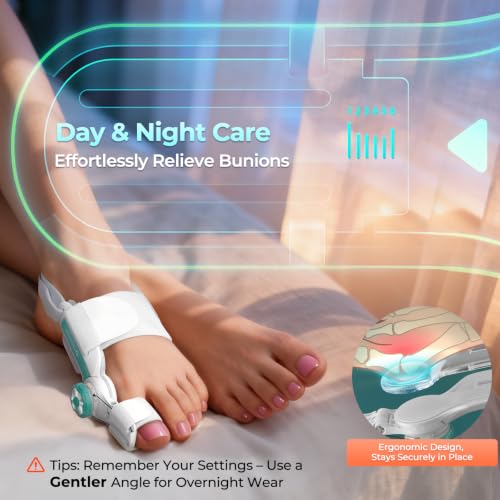 Bunion Corrector for Men Women - Adjustable Toe Straightener with Silicone Padding