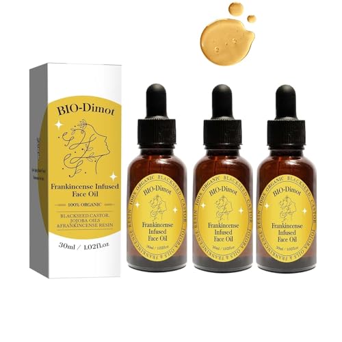 90 ML Frankincense Essential Oil,Castor and Jojoba Oils Frankincense Resin Oil for Face Moisturizer Cold Pressed Anti-Aging Serum.(3 Pcs)