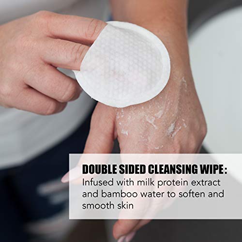 LAPCOS Milk Feel Exfoliating and Cleansing Pads Clear Acne Prone Skin, Nourishing for Improved Skin Texture, Single Scrub (10-Pack)