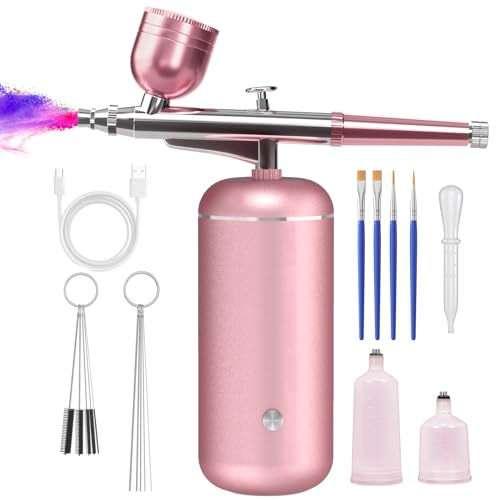 Cordless Airbrush Kit with Compressor - 0.3mm Nozzle
