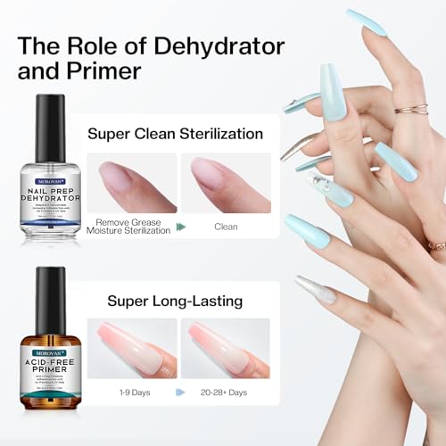 Morovan Nail Dehydrator and Acid-Free Primer Kit Set
