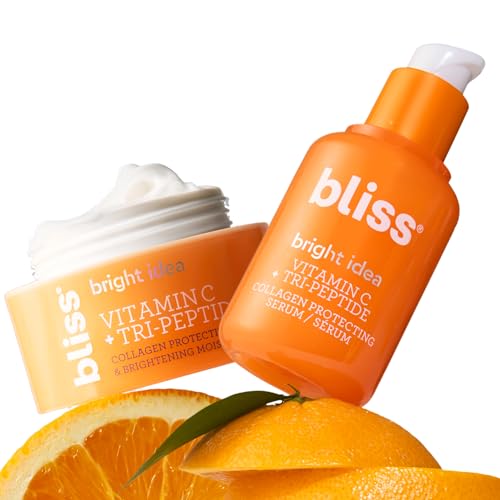 Bliss Vitamin C Brighten Up Moisturizer + Serum Duo - Brightening & Hydrating - All-Day Moisture, Daily Use - Clean - Vegan & Cruelty-Free