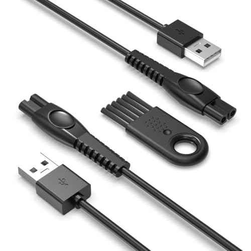 5V 5FT USB Charger Cord Fit for Philips Norelco 2000 2400 2600 3600 3900 5400 5000X 7200 i9000 Wet & Dry Electric Shaver Series 3000 5000 7000, Fit for Phillips QP2724 QP2834 Trimmer Razor Power Cord