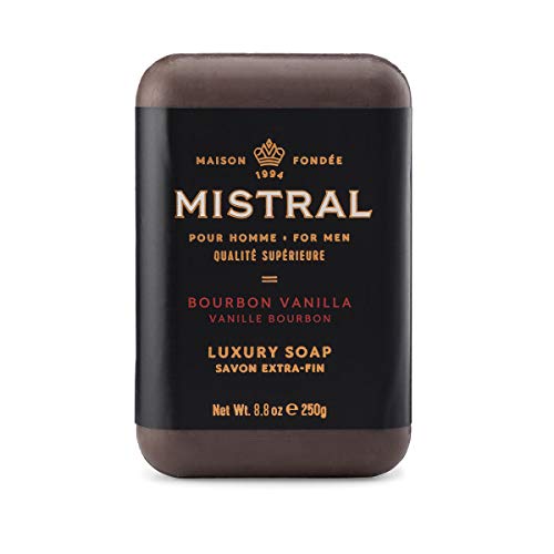 Mistral Bar Soap Organic, Bourbon Vanilla, Large, Natural Exfoliation