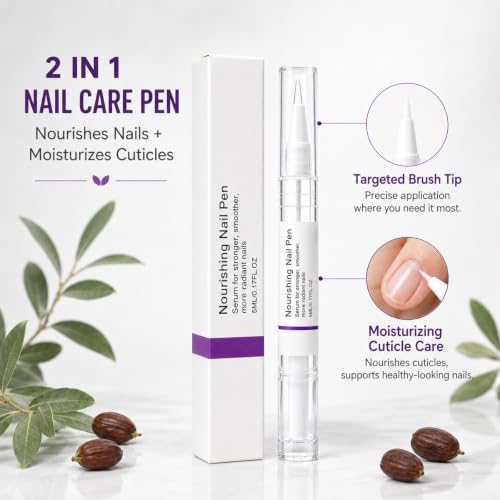Nourishing Nail Care Pen with Cuticle Oil – For Brittle Nails, 2pcs