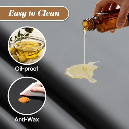 87"x51" Massage Table Sheets, Waterproof PVC Massage Table Cover, Reusable Wax Mat Pad Oilproof Lash Bed Cover, Massage Bed Cover Waxing Mat for Beauty Salon, SPA, Lash Extension, Tattoo (Black 2pcs)