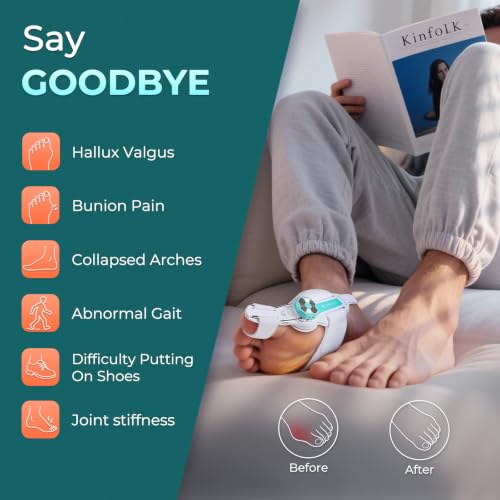 Bunion Corrector for Men Women - Adjustable Toe Straightener with Silicone Padding
