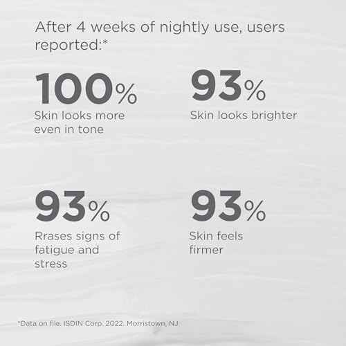 ISDIN Age Contour Night Face and Neck Cream with Melatonin and Peptides, 1.8 Oz