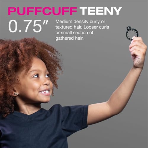 PuffCuff Teeny Hair Clamp 0.75" 5-Pack Black