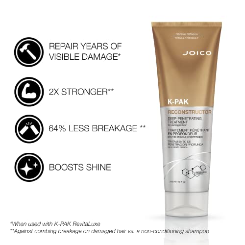 Joico K-PAK Reconstructor Deep-Penetrating Treatment | For Severely Damaged Hair | Repair & Strengthen Strands | Rebuild & Fortify Damaged Hair | Improve Elasticity | With Keratin & Arginine