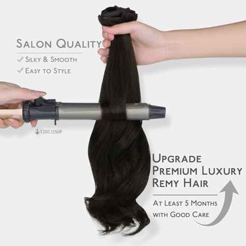 WENNALIFE Invisi Edge Clip in Hair Extensions Real Human Hair, 14 Inch 130g 9pcs Dark Brown Seamless Clip in Extensions Remy Hair Clip Ins Invisible PU Skin Weft Straight Extensiones De Cabello Hmano