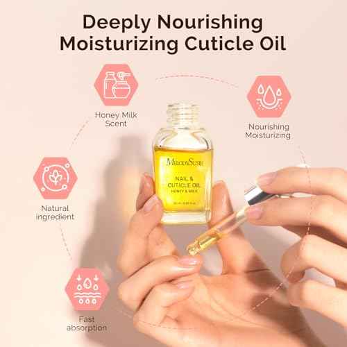 MelodySusie 25ML Cuticle Care Kit - Cuticle Oil and Cuticle Remover, Cuticle Nourishes and Softener, Promotes Nail Growth and Strength for Home and Salon Use 2PCS