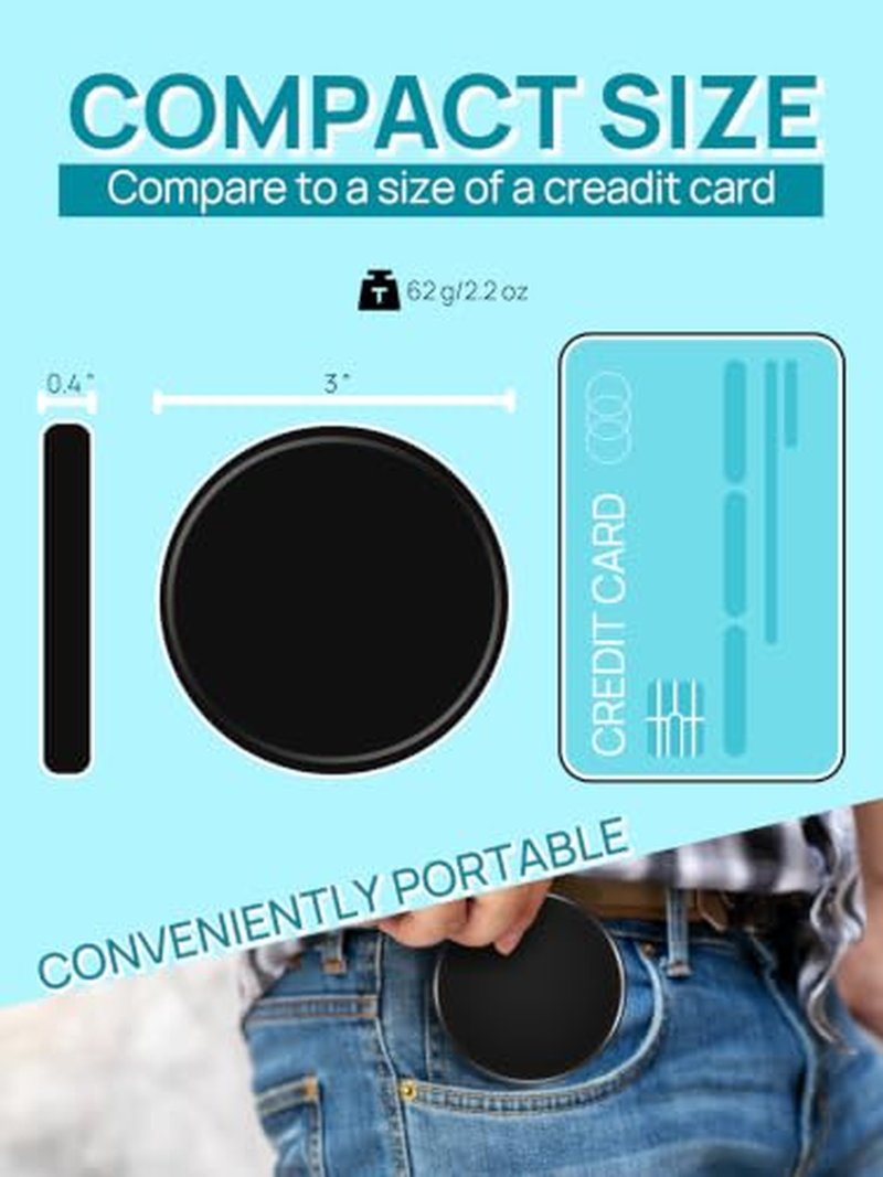 Macaki Compact 3-Inch Dual-Sided Makeup Mirror - 1X/30X Magnification, Black