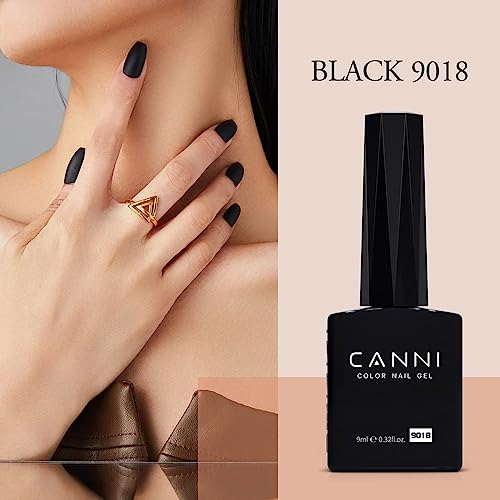 CANNI Hema-Free Black & White Gel Nail Polish Set - 2 Pcs Soak Off LED Kit