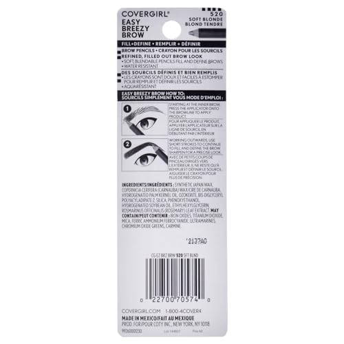 COVERGIRL Easy Breezy Brow Pencil 2-Pack with Spoolie