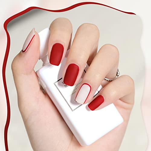 GAOY Ruby Red Gel Nail Polish 16ml Soak Off UV Light Cure for Nail Art & Manicure
