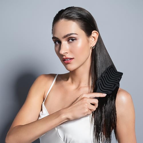 Detangling Massage Brush for Wet & Dry Hair - Ergonomic Paddle, Anti-Breakage