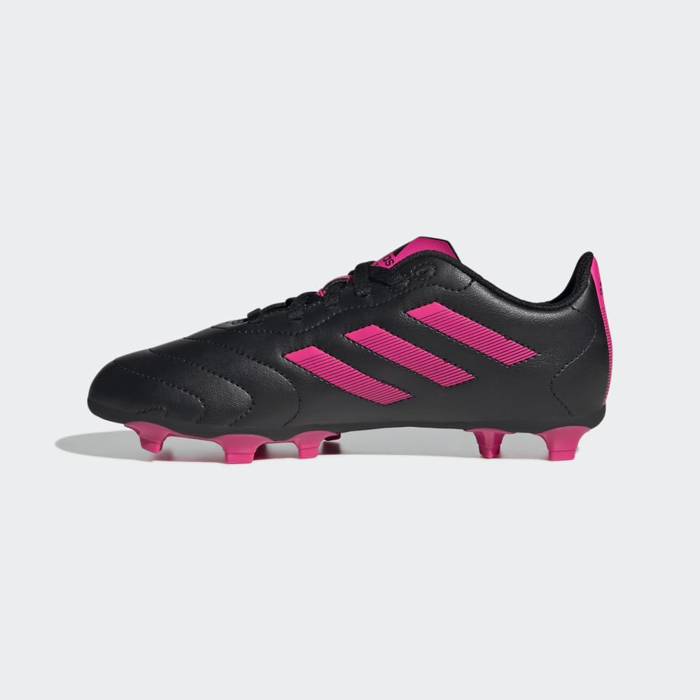 adidas Kids Goletto VII Firm Ground Cleats Soccer Shoe, Core Black/Team Shock Pink/Core Black, 9.5 US Unisex Toddler