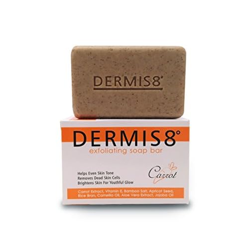 Dermis 8 Exfoliating Beauty Bar Soap with Carrot & Camellia Oil, 200gr