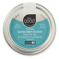 All Good Tinted Mineral Sunscreen Butter for Face, Nose, Ears - UVA/UVB Broad Spectrum, SPF 50, Zinc Oxide, Coral Reef Friendly, Water Resistant, Coconut Oil, Jojoba Oil, Beeswax, Vitamin E (1 oz)