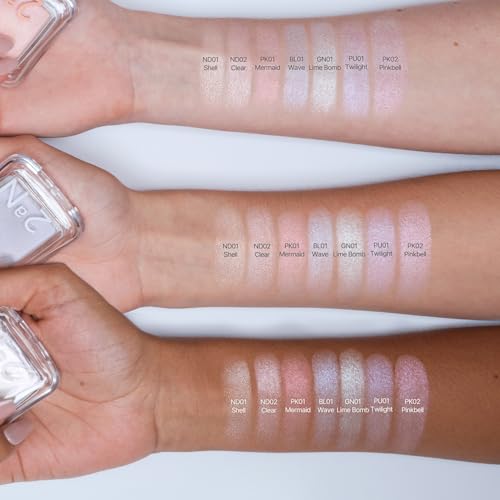 2aN Pure Glash Highlighter ? Glass-Like Sheen Powder Highlighter for a Natural, Radiant Glow | Buildable, Long-Lasting, Lightweight Formula (LEMONGRASS, 0.8oz)