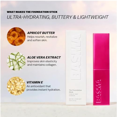 BASMA Beauty Foundation Stick - Long-Lasting, Hydrating Formula, Shade 027