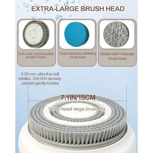 Electric Shower Brush for Body -Wall Mounted Back Scrubber for Shower ? Exfoliating Soft Bristles, Hands-Free Wall-Mounted Design, Back Scrubber for Shower, Perfect for Men and Women, Easy to Install