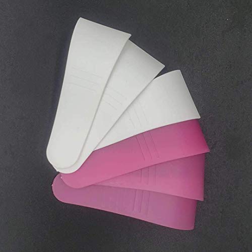 12Pcs Hair Wax Cleansing Spatulas Sticks Mask Scraper Plastic Waxing Applicator & Depilatory Creams Hair Waxing Removal Beauty Tools, White and Pink