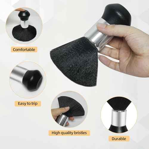 Professional Haircut Cape with Adjustable Snap Closure and Neck Duster Brush, Salon Hair Cutting Cape, Barber Cape for Unisex