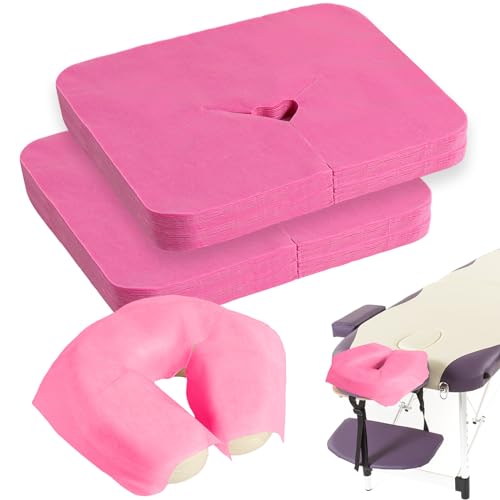 Disposable Face Cradle Covers for Massage Tables & Chairs - Pink, 200 pcs