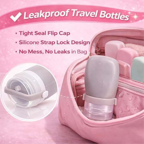 1 oz Silicone Travel Bottles, Leakproof Squeeze Bottle 4 Pack