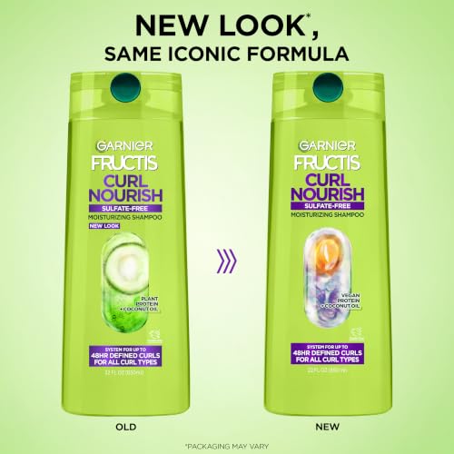 Garnier Fructis Curl Nourish Shampoo for Curly Hair, 22 Oz