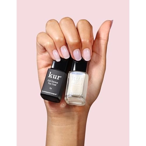 LONDONTOWN kur Original Nail Conceal & Go Duo Set, Includes Original Nail Illuminating Concealer & Gel Genius Top Coat, 2 Piece Set, 0.4 Fl Oz